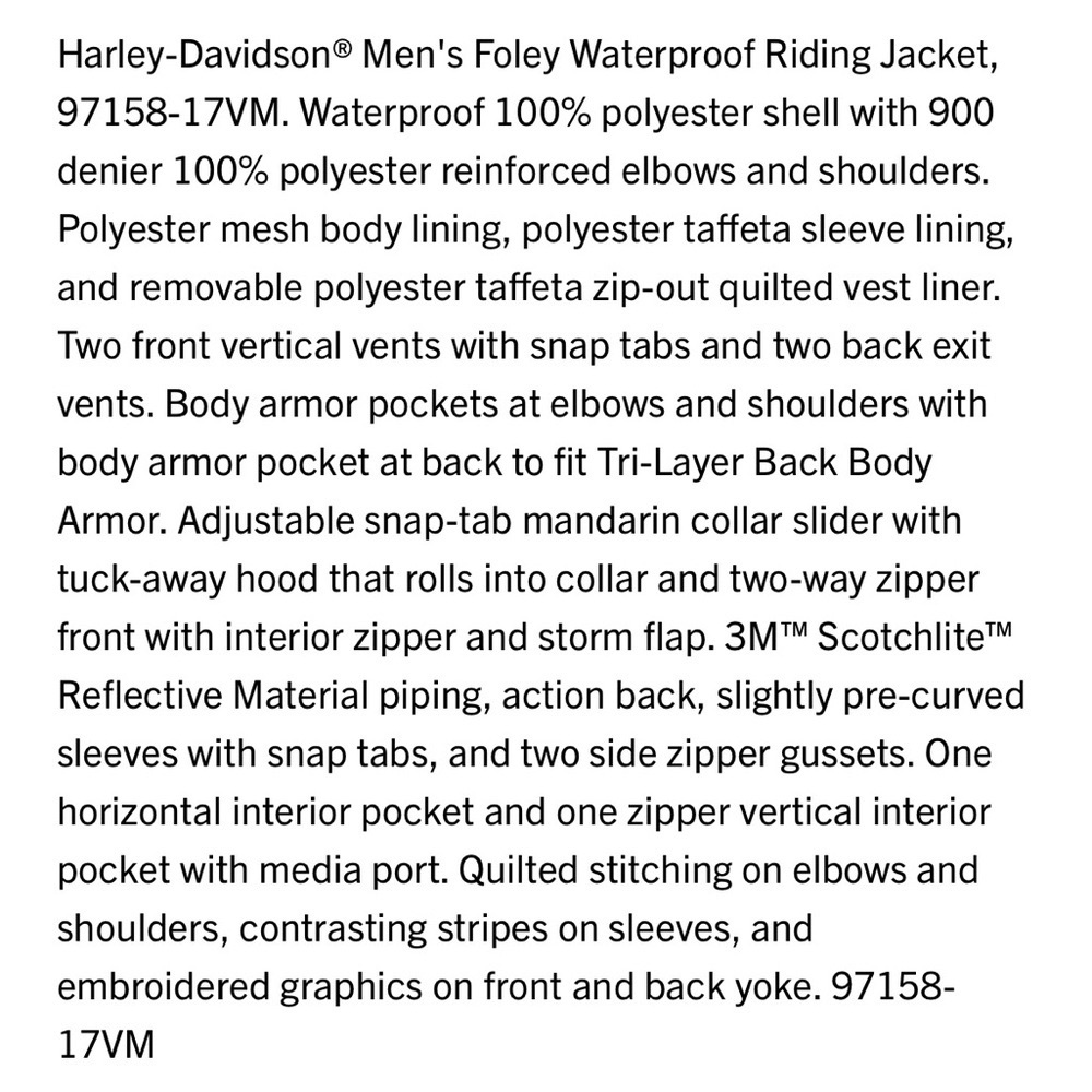 Men’s HD Foley Waterproof Riding Jacket - Picture 4 of 4